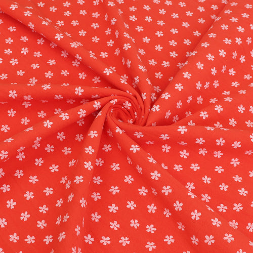 Washed Vintage Cotton - Daisy Stamp - Orange