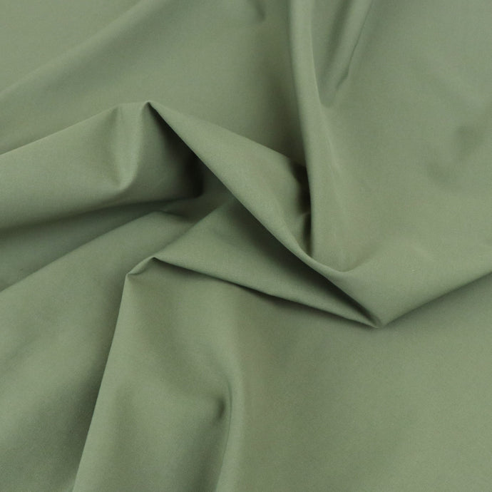 Water Repellant Cotton Blend Coating - Sage Green - END OF BOLT 75cm