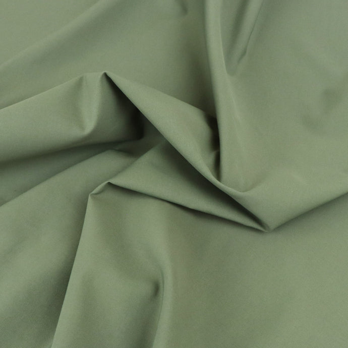 Water Repellant Cotton Blend Trench Coating - Sage Green