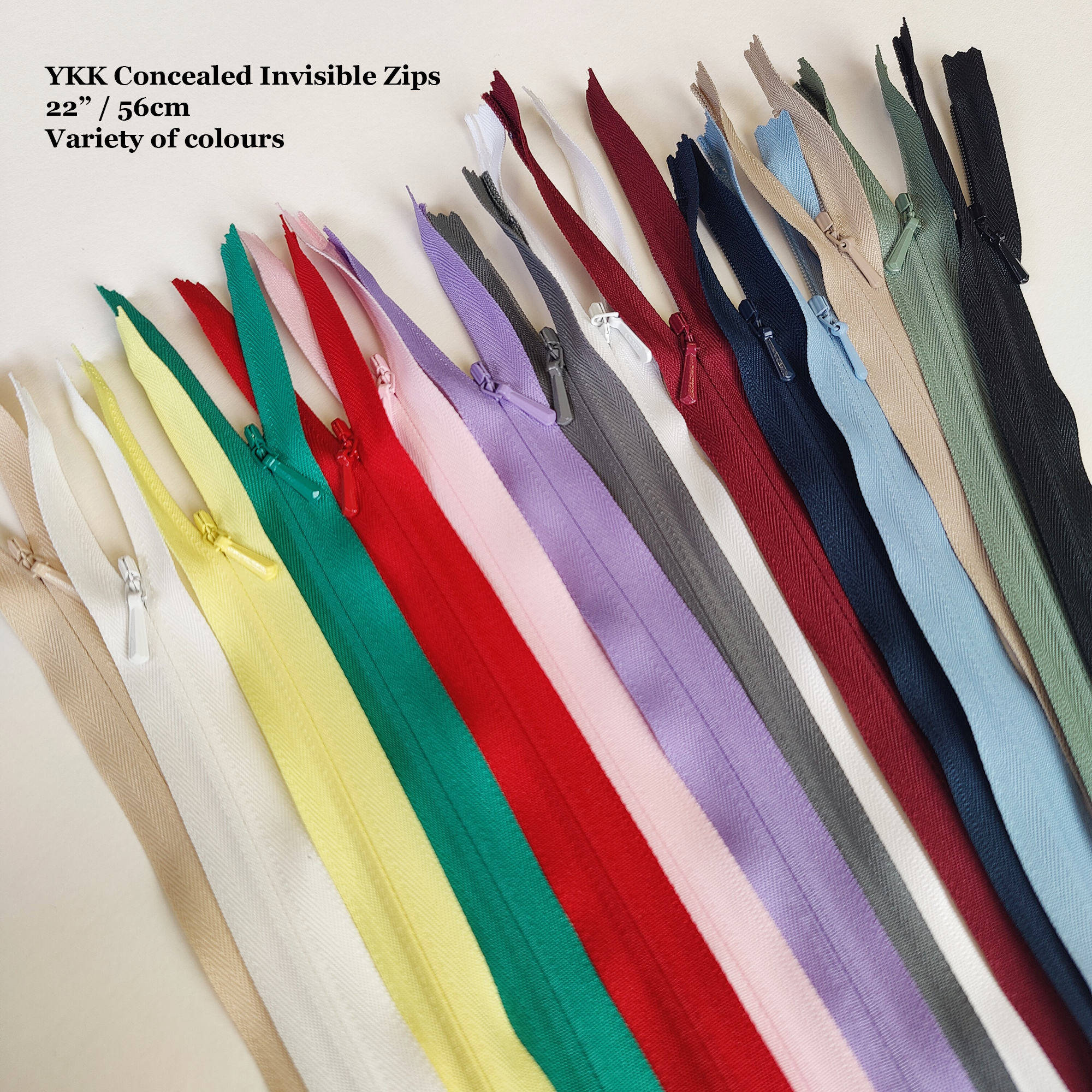 YKK - Concealed Invisible Zip - Dark Brown (9 Inch)