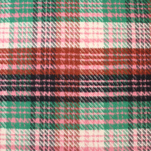 Yarn Dyed Brushed Coating - Pink + Green Check