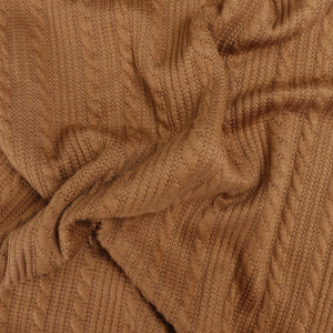 Yarn Dyed Cable Knit - Toffee