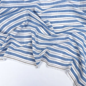 Yarn Dyed Cotton - Embroidered Stripe