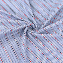 Yarn Dyed Cotton - Light Blue Gingham With Heart Ribbons - END OF BOLT 68cm