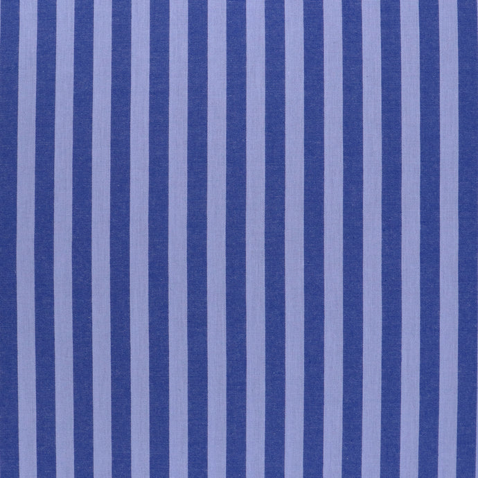 Yarn Dyed Cotton - Stripe - Blueberry Blue