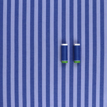 Yarn Dyed Washed Cotton - Stripe - Blueberry Blue