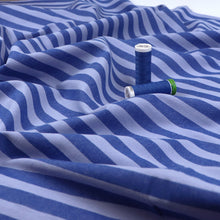 Yarn Dyed Washed Cotton - Stripe - Blueberry Blue