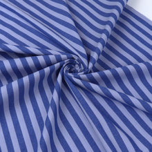 Yarn Dyed Washed Cotton - Stripe - Blueberry Blue