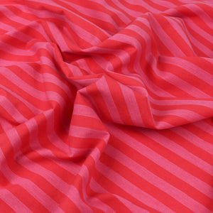 Yarn Dyed Cotton - Stripe - Raspberry Pink