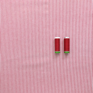 Yarn Dyed Cotton Stripe - Red