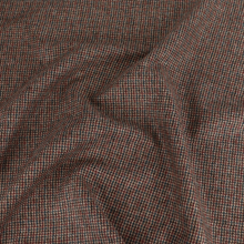 Deadstock Abraham Moon UK Wool - Walnut + Teal Check