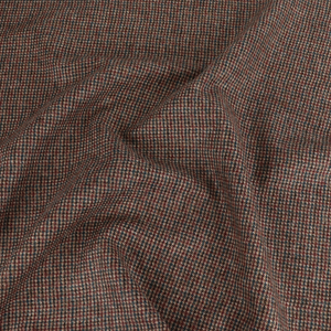 Deadstock Abraham Moon UK Wool - Walnut + Teal Check