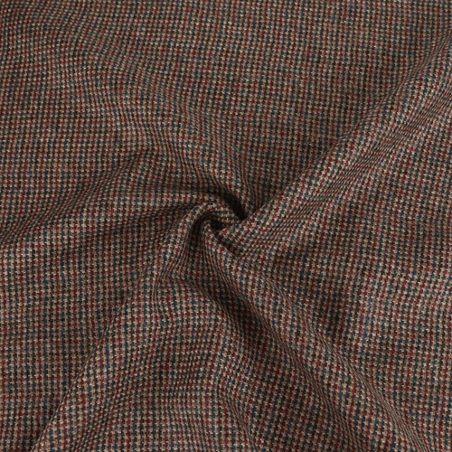 Deadstock Abraham Moon UK Wool - Walnut + Teal Check
