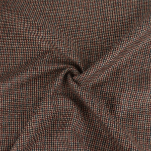 Deadstock Abraham Moon UK Wool - Walnut + Teal Check