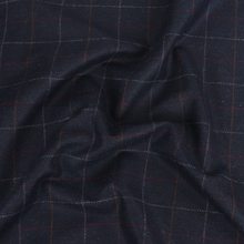 Deadstock Abraham Moon UK Wool - Blue Check