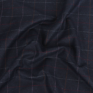 Deadstock Abraham Moon UK Wool - Blue Check