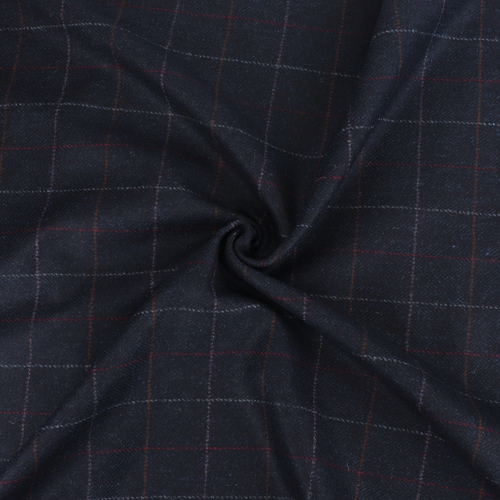 Deadstock Abraham Moon UK Wool - Blue Check