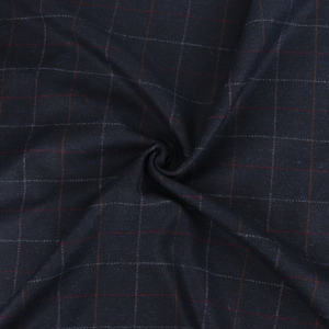 Deadstock Abraham Moon UK Wool - Blue Check