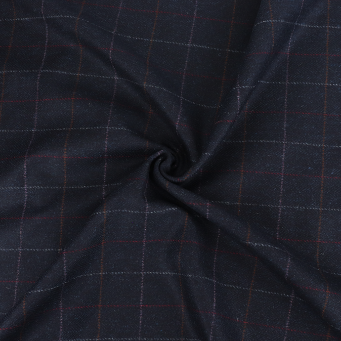 Deadstock Abraham Moon UK Wool - Blue Check