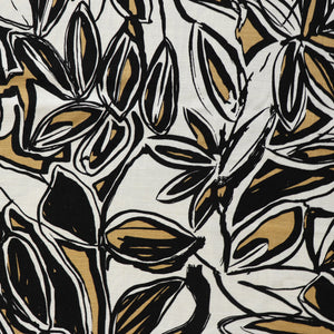 Viscose Linen - Abstract Foliage - END OF BOLT 34cm