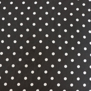 Black Polka Dot - Viscose Crepe Chiffon - Ex Designer Deadstock - END OF BOLT 148cm