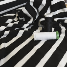 Ribbed Jersey Knit - Black Stripe - END OF BOLT 105cm – Sew Me