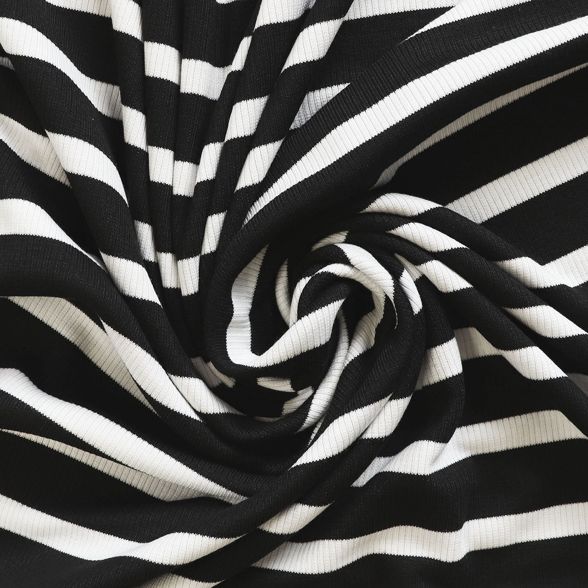 Ribbed Jersey Knit - Black Stripe - END OF BOLT 105cm – Sew Me