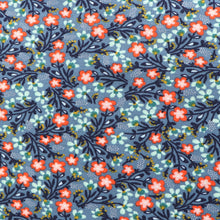 Organic Cotton Jersey - Little Flowers Blue - END OF BOLT 108cm