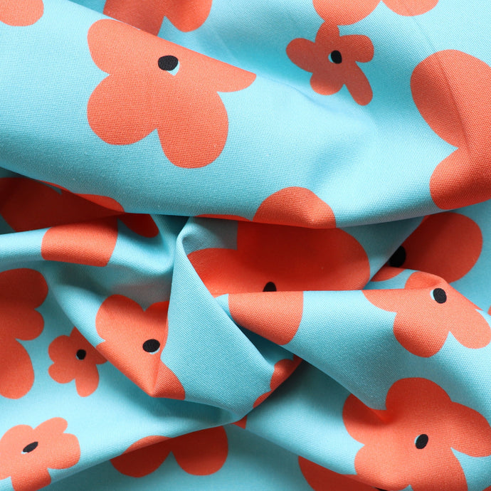 Stretch Cotton Twill - Flower Power - END OF BOLT 26cm