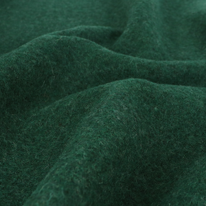 Boiled Wool Coating - Marled Forest Green
