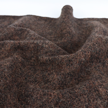 Boiled Wool Coating - Marled Chocolate Brown