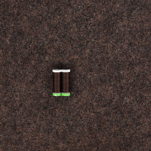 Boiled Wool Coating - Marled Chocolate Brown