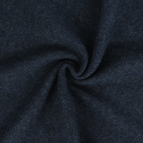 Boiled Wool Coating - Marled Navy Blue