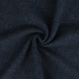Boiled Wool Coating - Marled Navy Blue