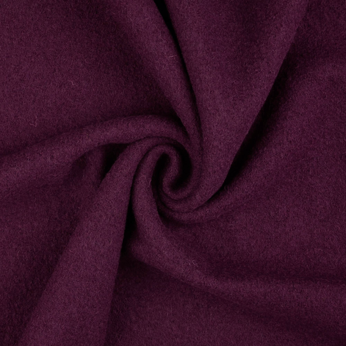 Boiled Wool Coating - Plum
