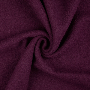 Boiled Wool Coating - Plum