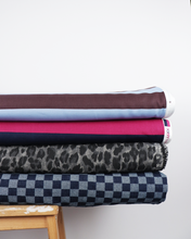 Cotton Canvas - Raspberry Pink + Navy Blue Stripe