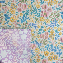 Jacquard Matelassé - Buttercup Floral - Pink + Yellow