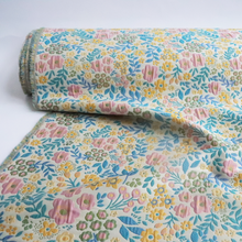 Jacquard Matelassé - Buttercup Floral - Pink + Yellow