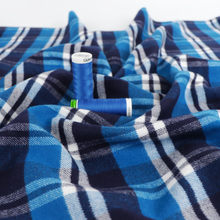 Yarn Dyed Brushed Cotton - Blue Check
