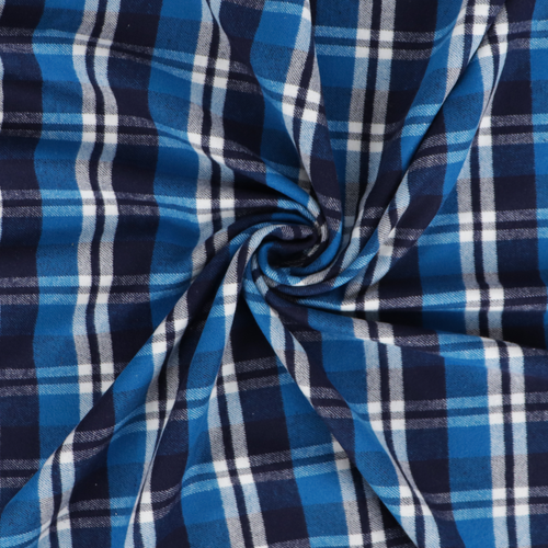 Yarn Dyed Brushed Cotton - Blue Check