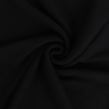 Brushed Ribbed Jersey Knit - Black