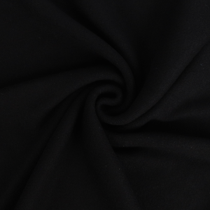 Brushed Ribbed Jersey Knit - Black