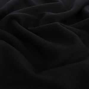 Brushed Ribbed Jersey Knit - Black