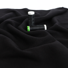 Brushed Ribbed Jersey Knit - Black