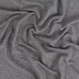 Brushed Ribbed Jersey Knit - Marled Grey