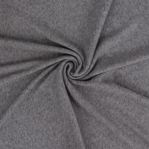 Brushed Ribbed Jersey Knit - Marled Grey