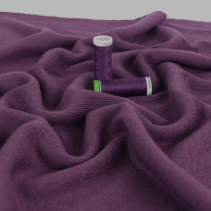 Brushed Ribbed Jersey Knit - Purple
