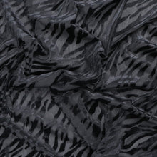 Burnout Stretch Velvet - Black Zebra