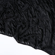 Burnout Stretch Velvet - Black Zebra